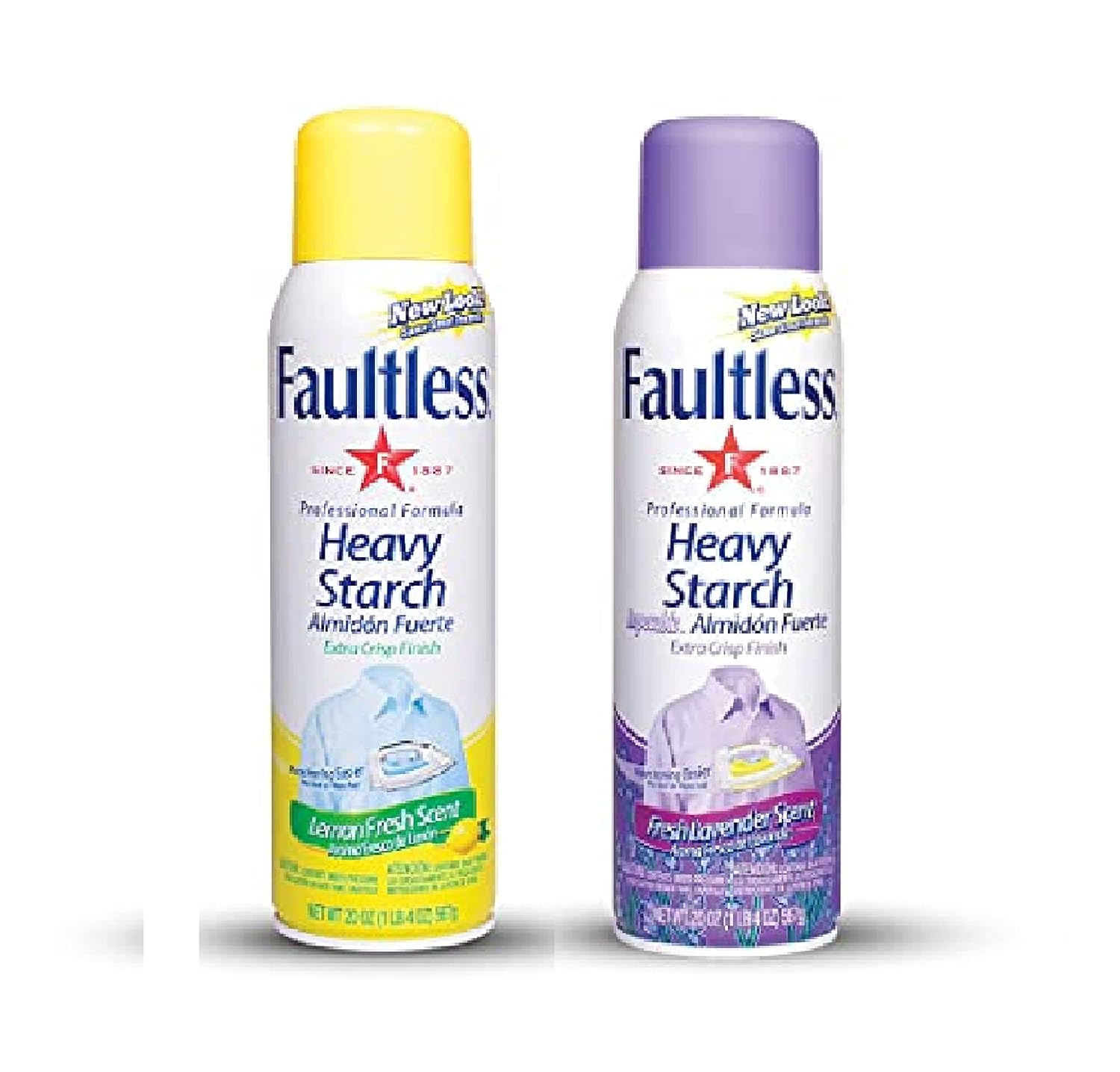 Faultless Ironing Spray Starch | 567g x 2 | Lemon & Lavender…