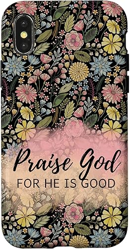 Miniatura 7 de Funda con cita cristiana religiosa floral negra para iPhone 13 Pro Max