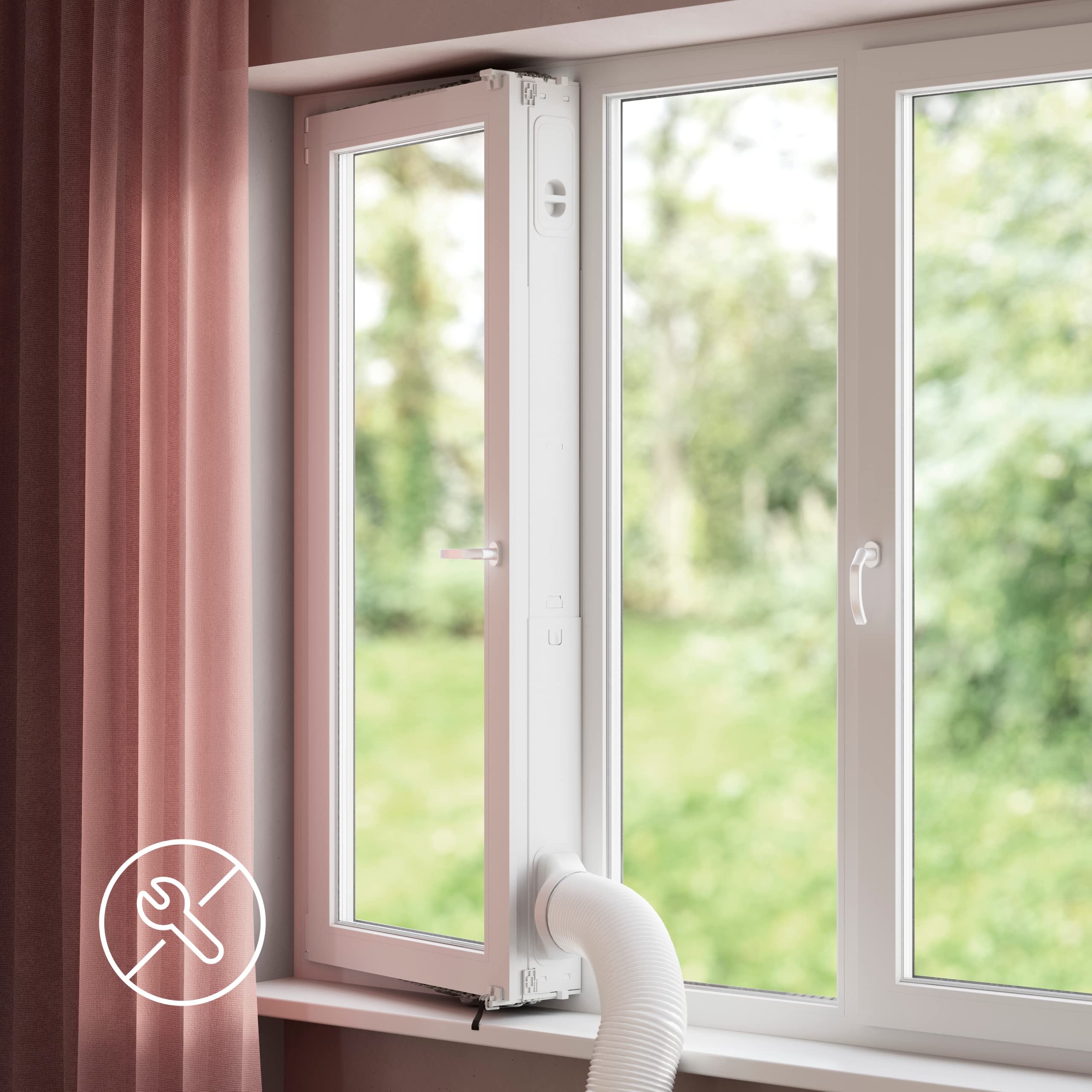 Electrolux EWKEXT1 Erweiterungsstück für AWKIT5, EWKIT5 PremiumWindow/Verlängerungsstück/passend für hohe Fenster/kombinierbar / 35cm lang/maximal bis zu einer Höhe von 2,0m erweiterbar/weiß