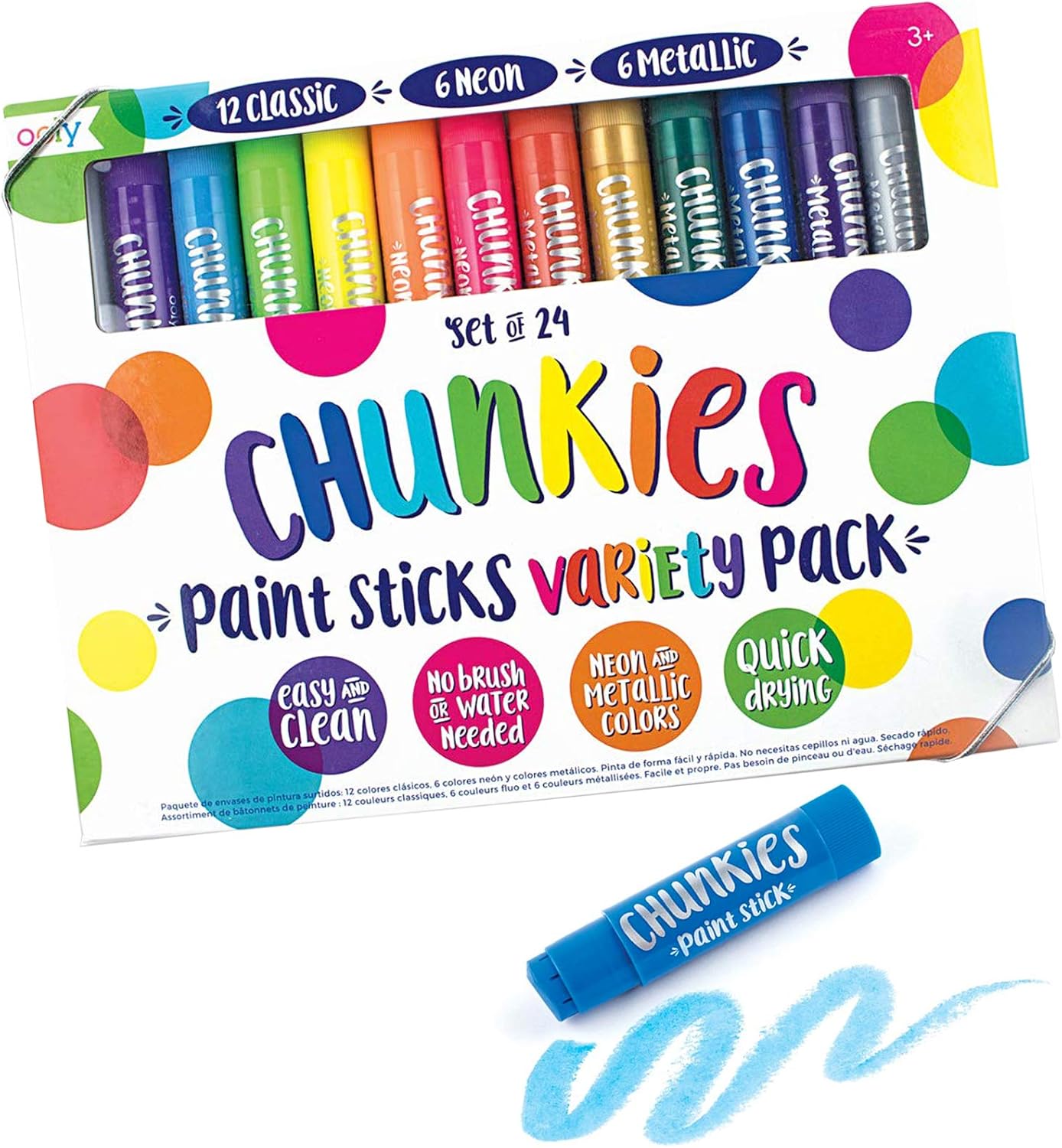 Ooly, Chunkies Paint Sticks Variety Pack Set of 24