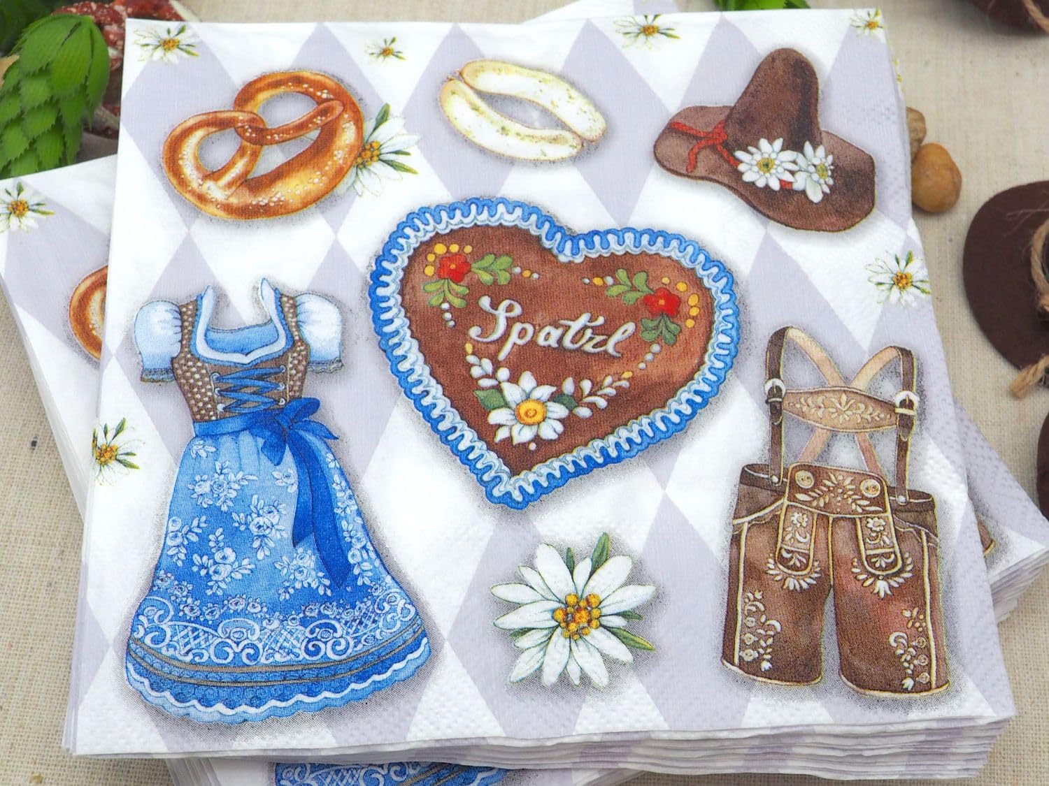 Oktoberfest Deko-Set Bayrisch Mann Tischdeko Oktoberfest Geburtstag Motto Wiesn-Party personalisierte Windlichter