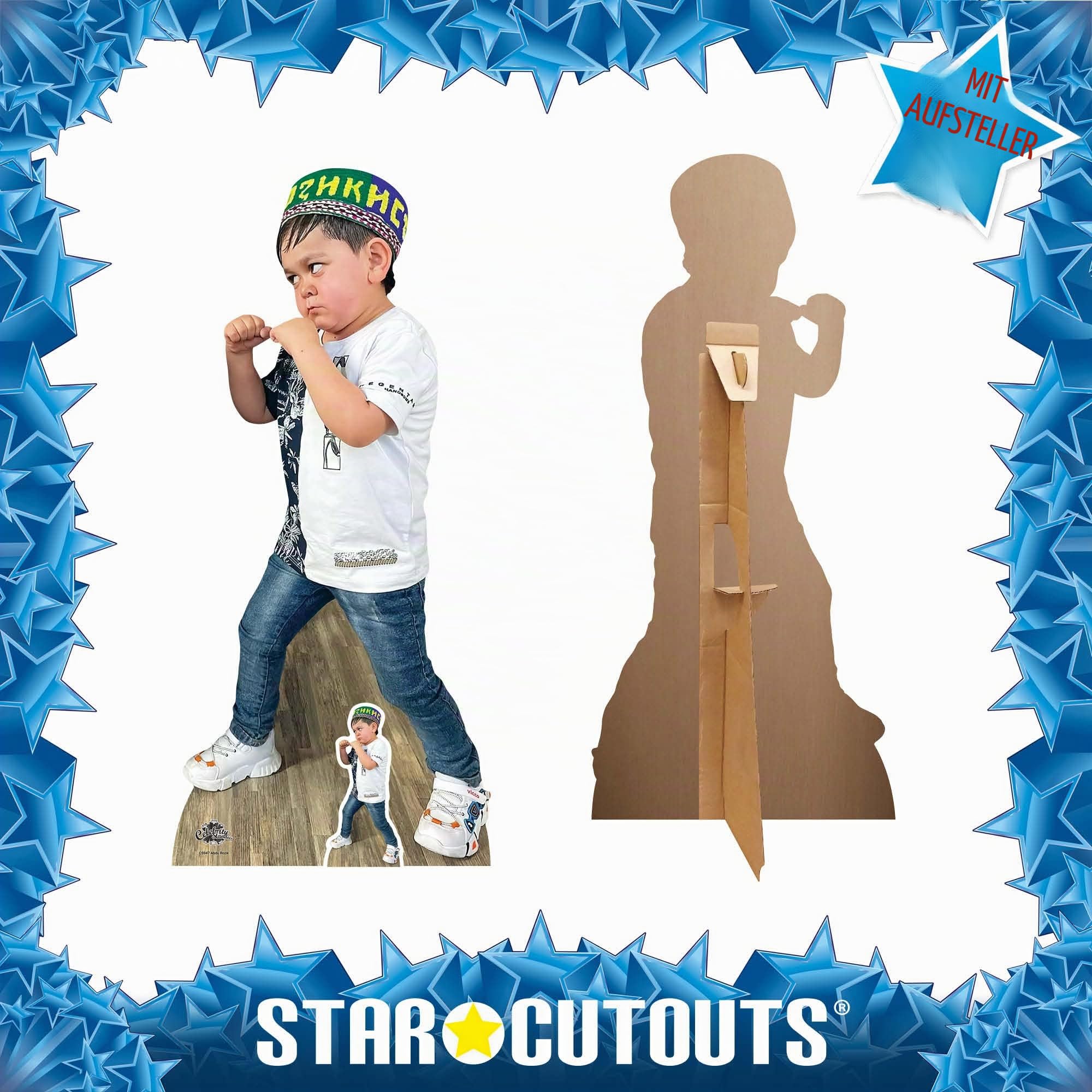 Star Cutouts CS947 Abdu Rozik Pappaufsteller in Lebensgröße, lebensecht mit Staffelei mit Mini-Ausschnitt, Partyzubehör, Geschenke, Sammler, Mehrfarbig, Star Mini