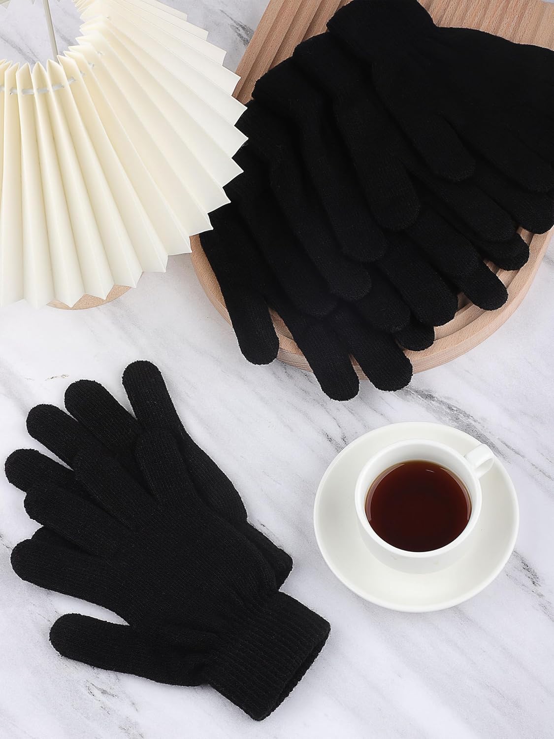 URATOT 24 Pairs Winter Warm Gloves Knit Magic Gloves Unisex Stretchy Gloves for Teens and Adults