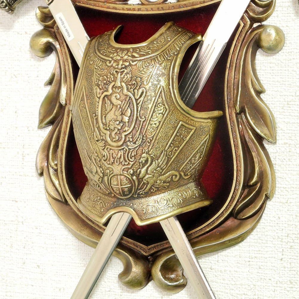 Amazon.co.jp: スペイン製 壁掛け 中世の騎士 パノプリア 甲冑