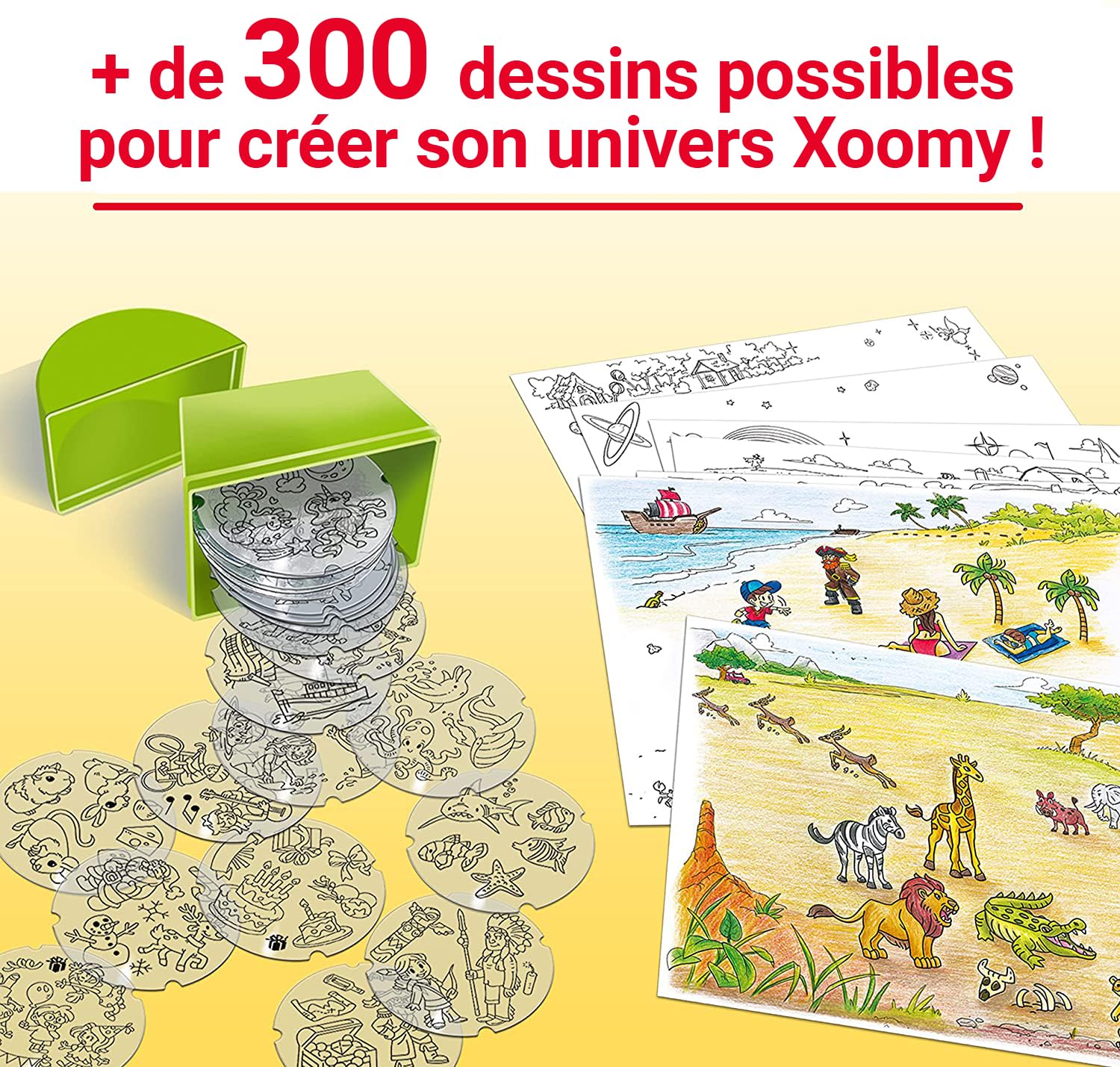 Ravensburger Xoomy Maxi – Table à Dessin pour Enfant avec projecteur LED – Apprendre à Dessiner – Rouleau de Papier 6,5 m – 300 modèles – Activité créative dès 6 Ans – Version française