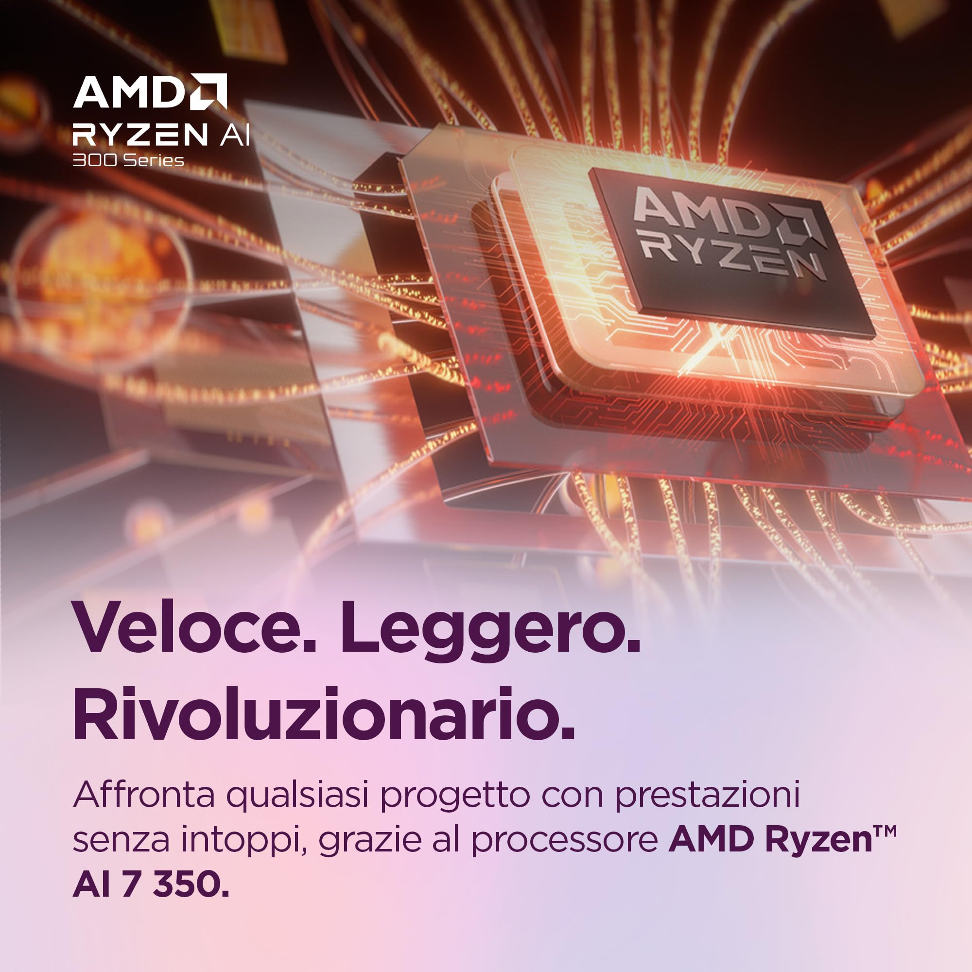 Lenovo IdeaPad Slim 5 Copilot+ PC 14" - AMD Ryzen AI 7 350, RAM 32GB, 1TB SSD, Grafica AMD Integrata, Notebook Display 14 pollici WUXGA (1920x1200) IPS, Windows 11 Home - Cosmic Blue