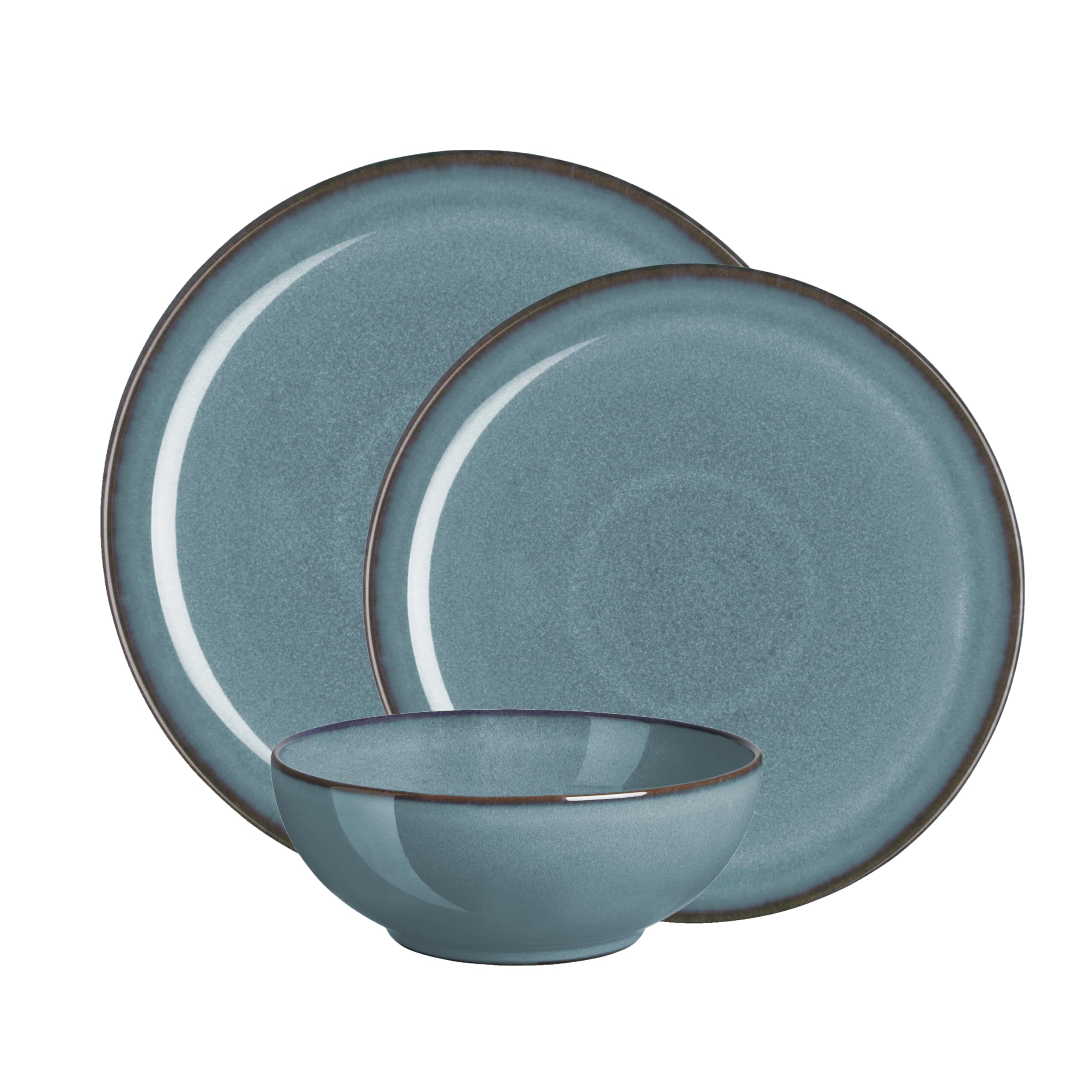 Amazon.com: Denby - Azure Coupe Dinner Set For 4-12 Piece Blue