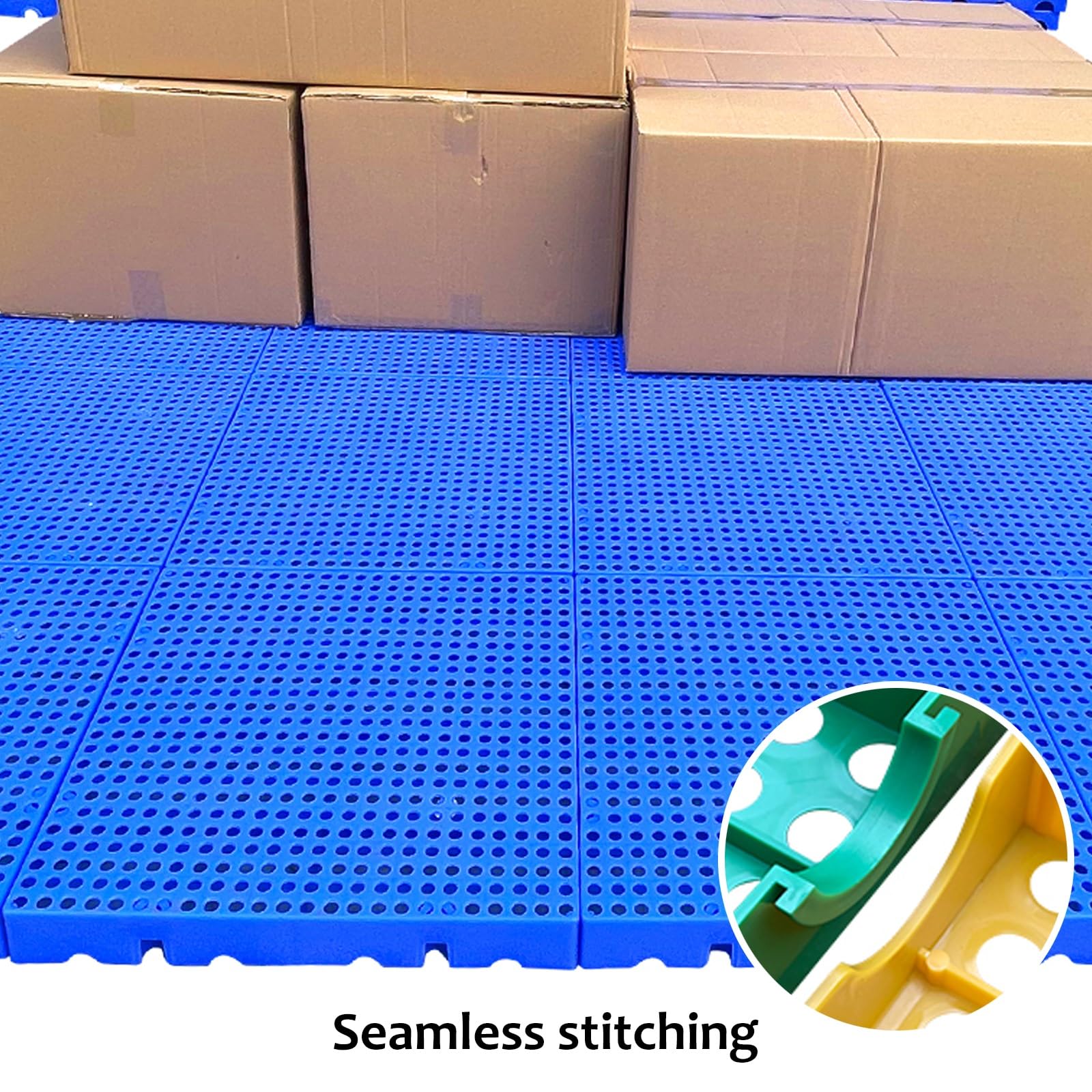 Pallet in plastica, Bancale pellet, Griglie traspiranti in HDPE, Scaffali per articoli, Pallet da pavimento leggeri e impilabili, per garage, Supermercati e seminterrati(100x70cm/39x27in)