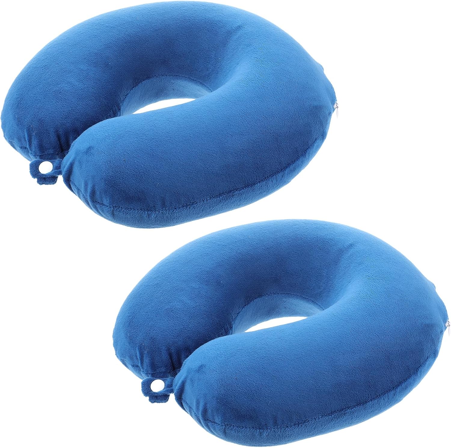 Lnngub 2 Packs Neck Pillow Cover, Travel Neck Pillow Cover U Shaped Neck Pillow Case Comfortable Neck Pillow Cover Washable Airplane Pillow Cover (Only Pillow Covers, No Filler)(Blue)