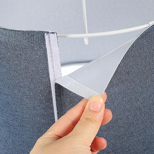 Miniatura 8 de USHOBE Accesorios de escritorio, pantallas de lámpara para lámparas de pie, pantalla de lino, cubierta de lámpara rústica, pantalla de tela,