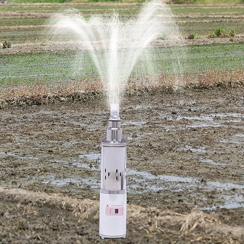 Miniatura 2 de CNCEST Bomba de agua con energía solar, bomba de pozo profundo sumergible de granja y rancho, 12 V