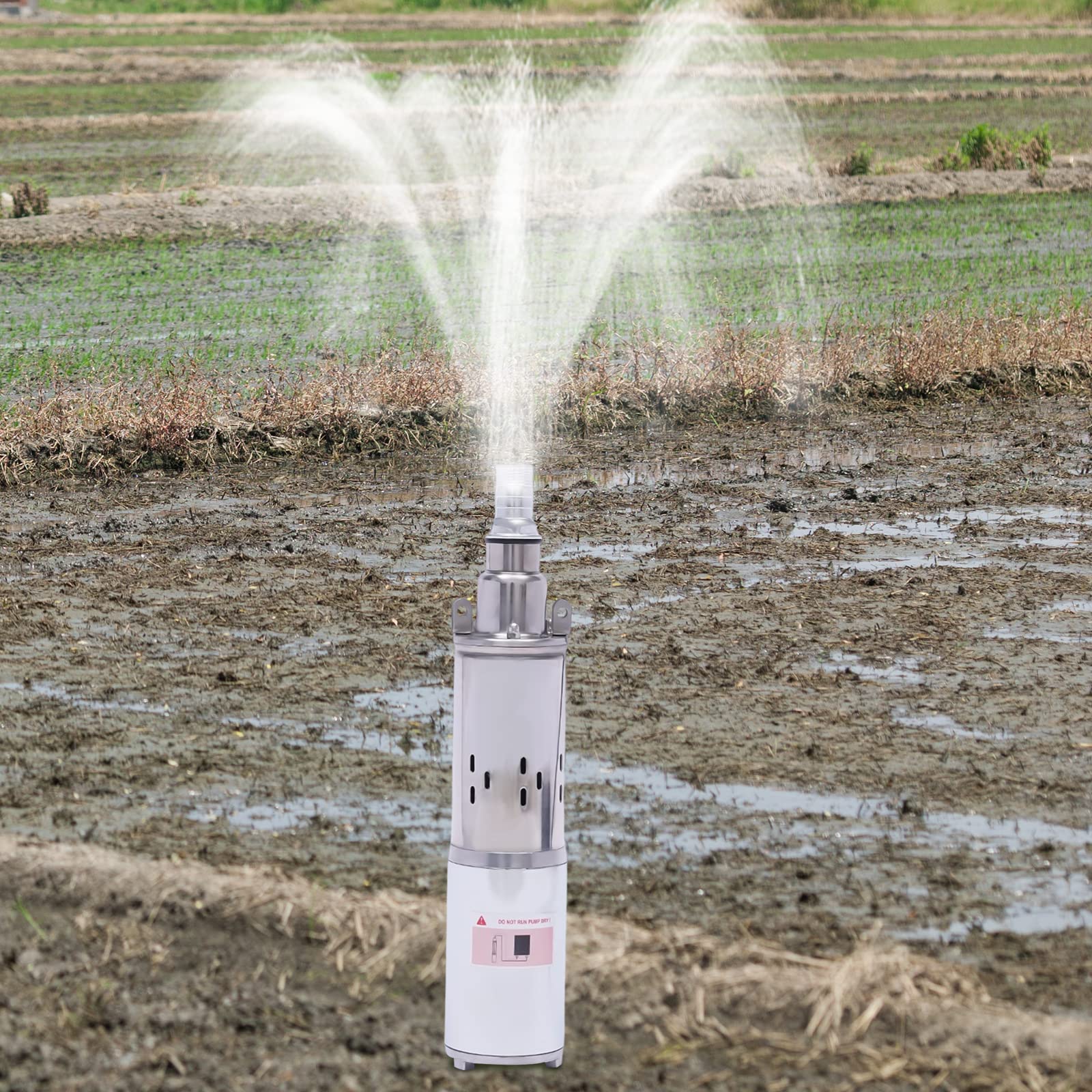 Pompa sommersa a energia solare, 12 V DC, 180 W, pompa sommersa per pozzi profondi, 20 m, 1,2 m³/h, in acciaio inox, uscita per l'agricoltura, per l'acqua domestica, irrigazione del giardino, stagni