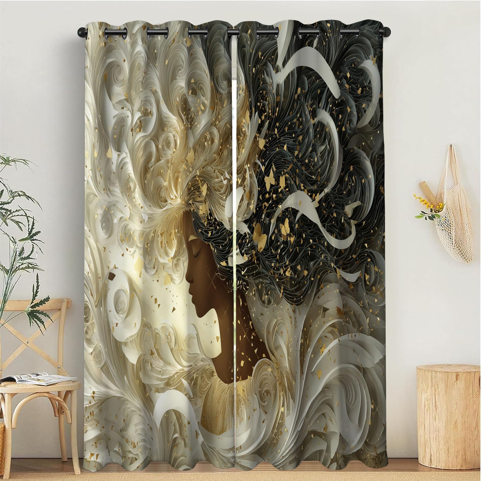 Rideaux art du rêve et isolation thermique rideaux occultants pour chambre lot de 2