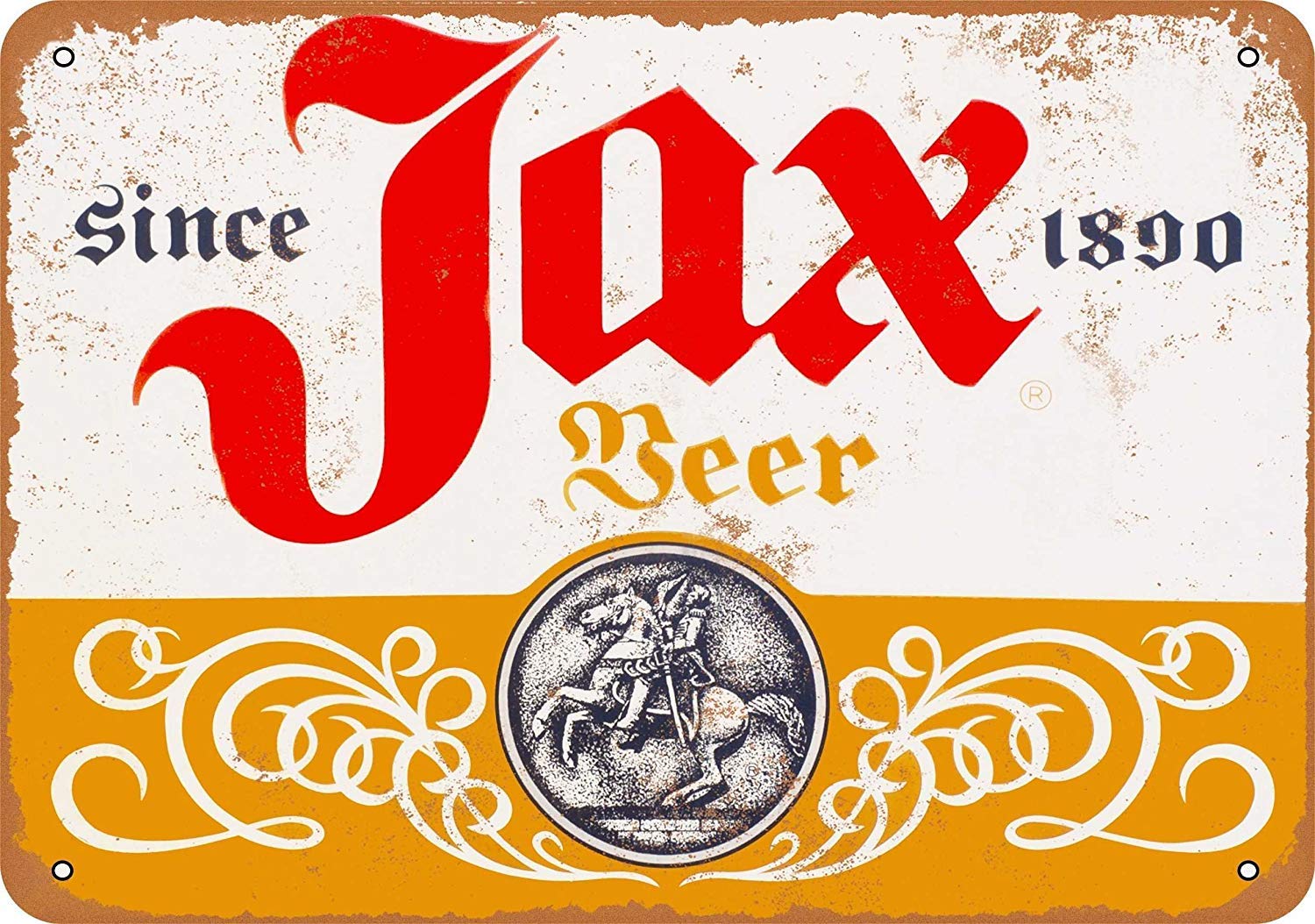 Jax Beer Vintage Look Decorative Metal Signs 8 x 12 Tin Art Wall Decor Aluminum Sign for Home