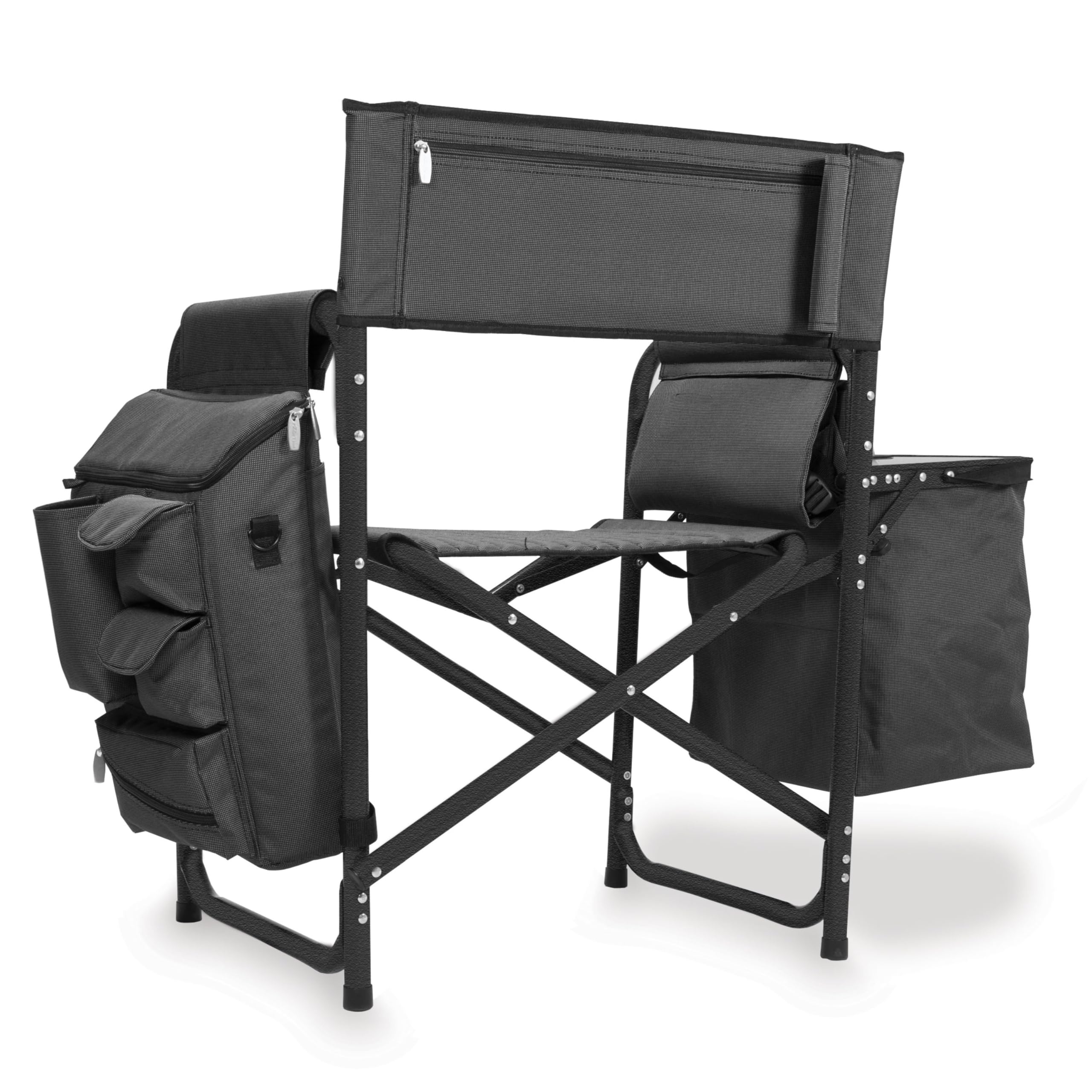 PICNIC TIME NCAA Oklahoma State Cowboys Fusion Camping Chair with Side Table and Soft Cooler - Beach Chair for Adults - Lawn Chair