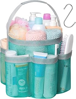F-color Mesh Shower Caddy Portable, Large Capacity Shower Bag Basket Tot...