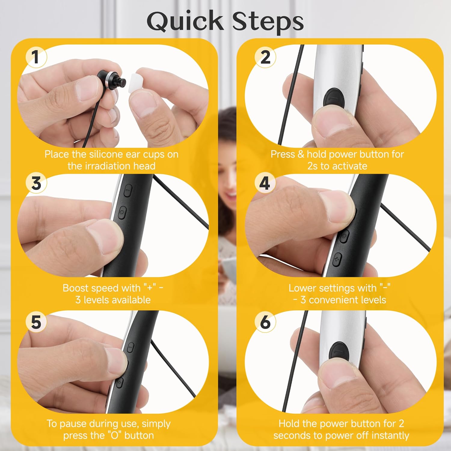 Upgraded 2-in-1 Red Light Therapy for Nose & Ear, Portable Lightweight Neck-Worn Device for Ear and Nose Relief, Auto-Timer, Rechargeable - Image 8