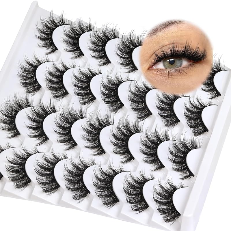 Veleasha Cílios Postiços Cat Eye Curvatura C Pixie, 14 pares