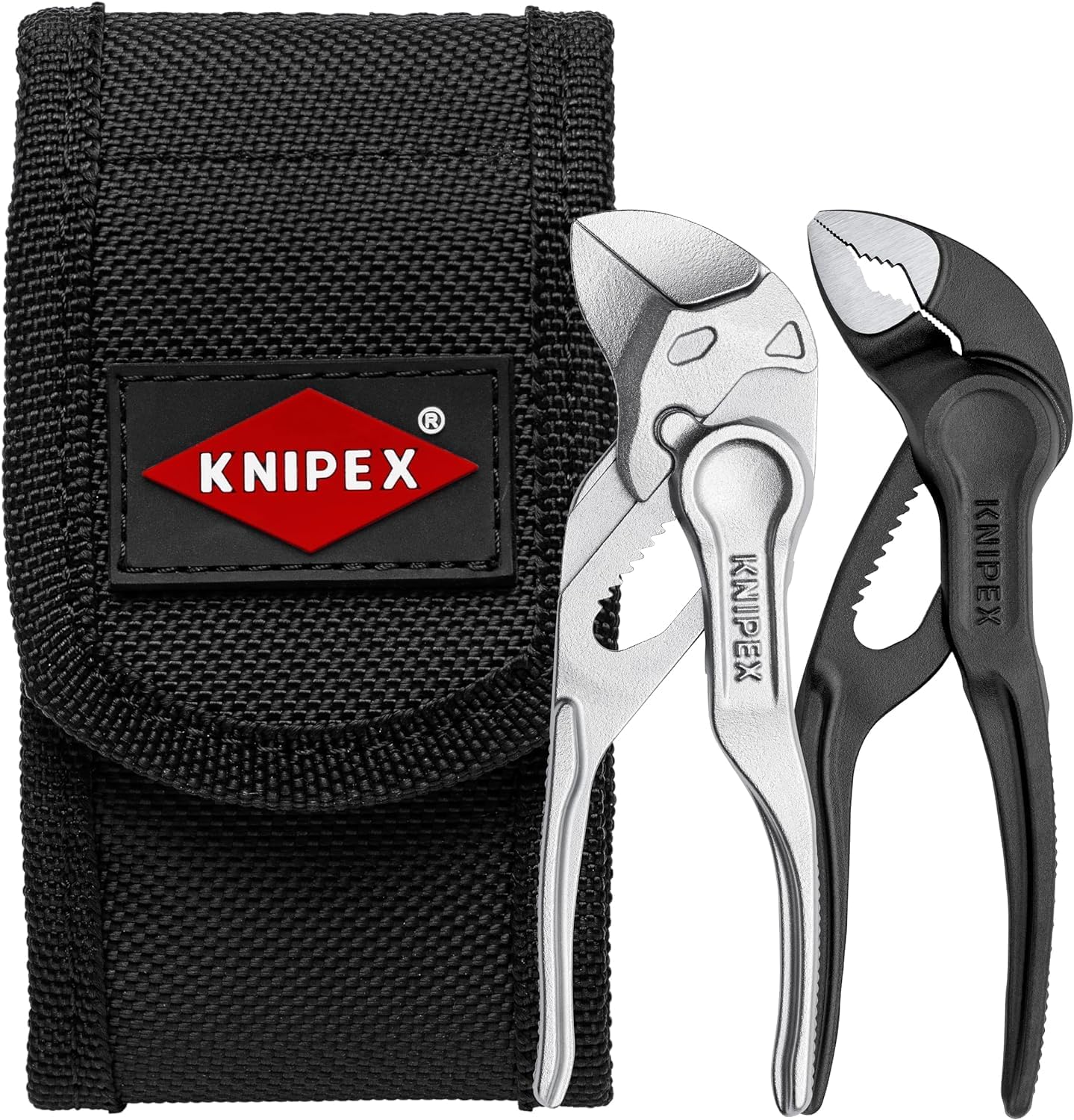 Knipex Mini pliers set in belt tool pouch 2 parts (selfservice card
