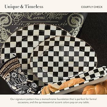 マッケンジーチャイルズ　トレイ　オーバル Amazon.com | MACKENZIE-CHILDS Enamel Oval Platter, Serving