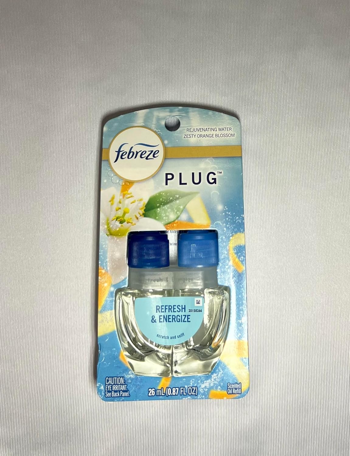 Febreze Plugin Refill, Refresh & Energize 1ct., Scented Oil, Pet Friendly Scent