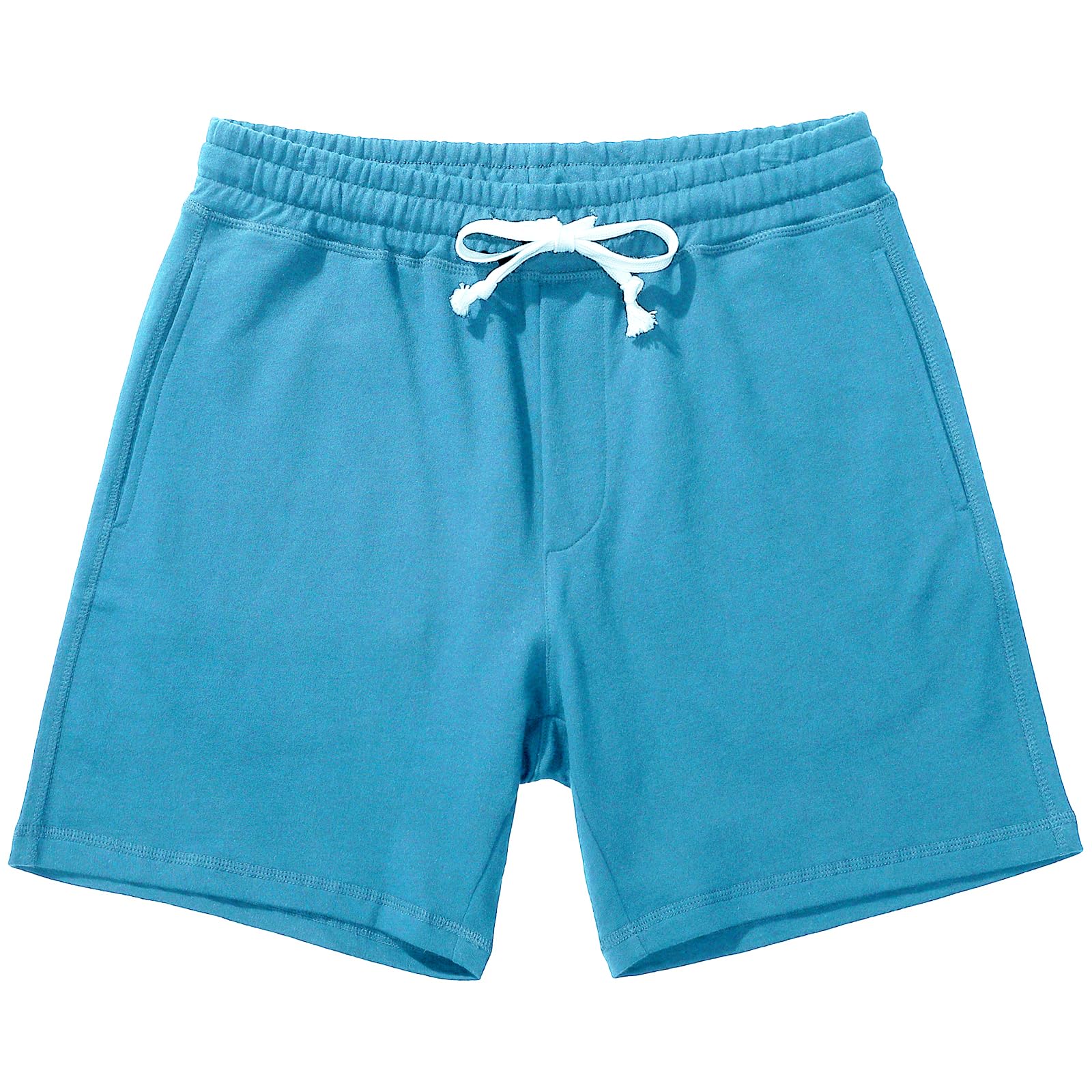 AMY COULEE Mens Athletic Workout Shorts 5.5" Cotton Casual Shorts Elastic Waist Joggers Sports SweatShorts