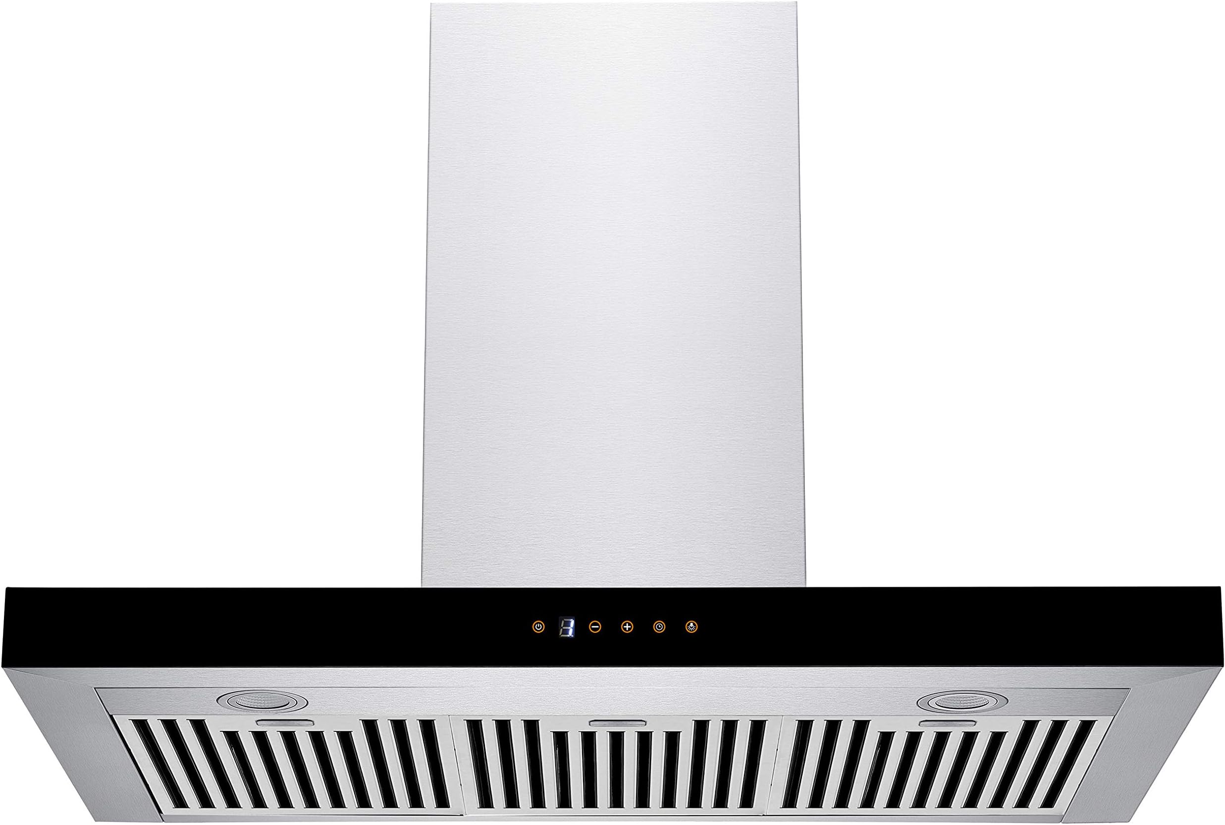 IAPL Micra 1150 m3/hr Curved Glass Range Kitchen Chimney Hood with Baffle Filters, Touch Control, LED Light (90 cm, Silver)
