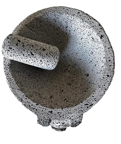 Miniatura 2 de Cabeza de cerdo pintada Piedra de lava Molcajete y Maja