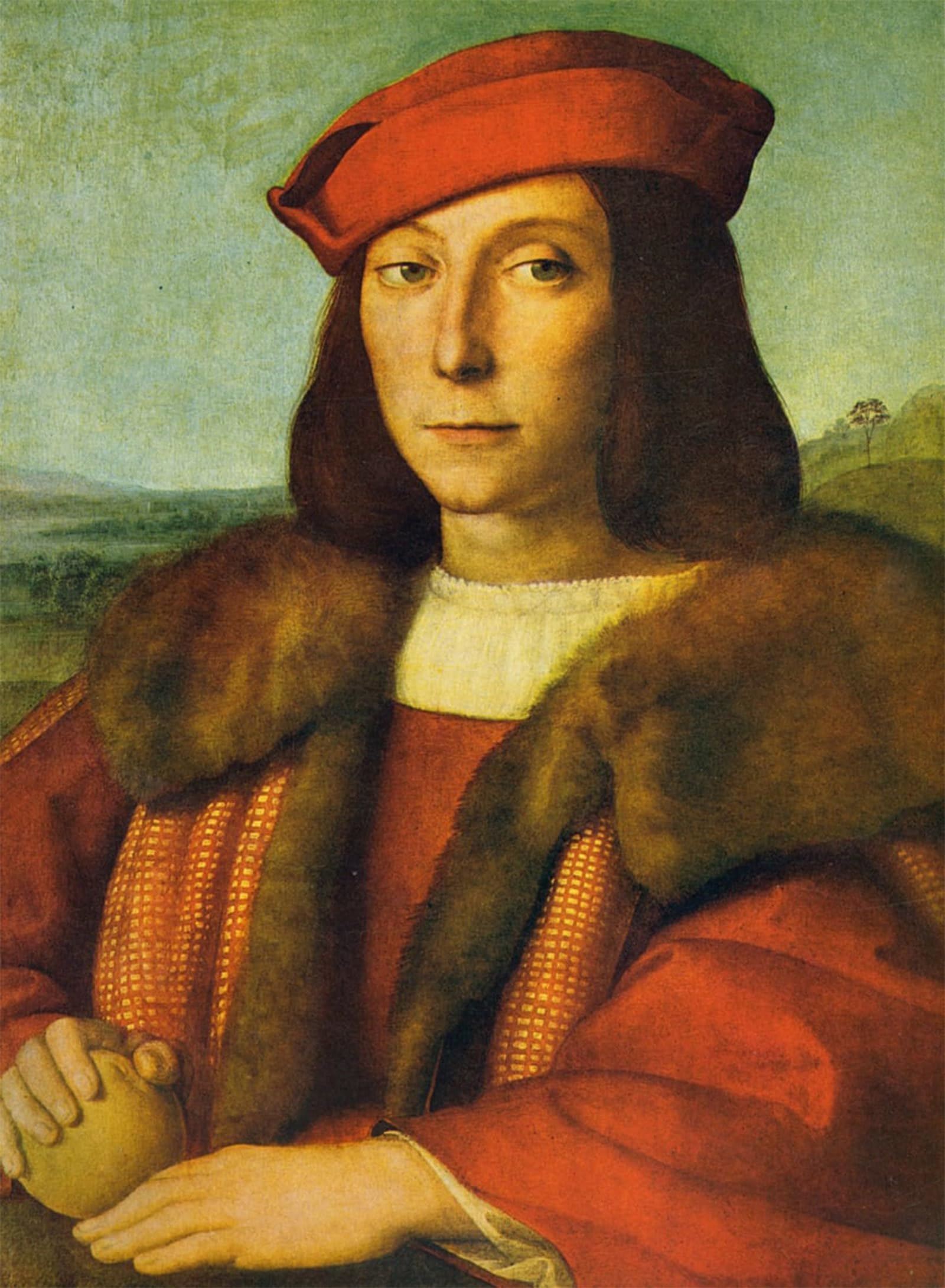 ARTXLXXBN Famous Painting Canvas Artwork Graffiti Print Young Man with an by Raffaello Sanzio Raphael Portrait Canvas Image for Home Decor 60x90cm