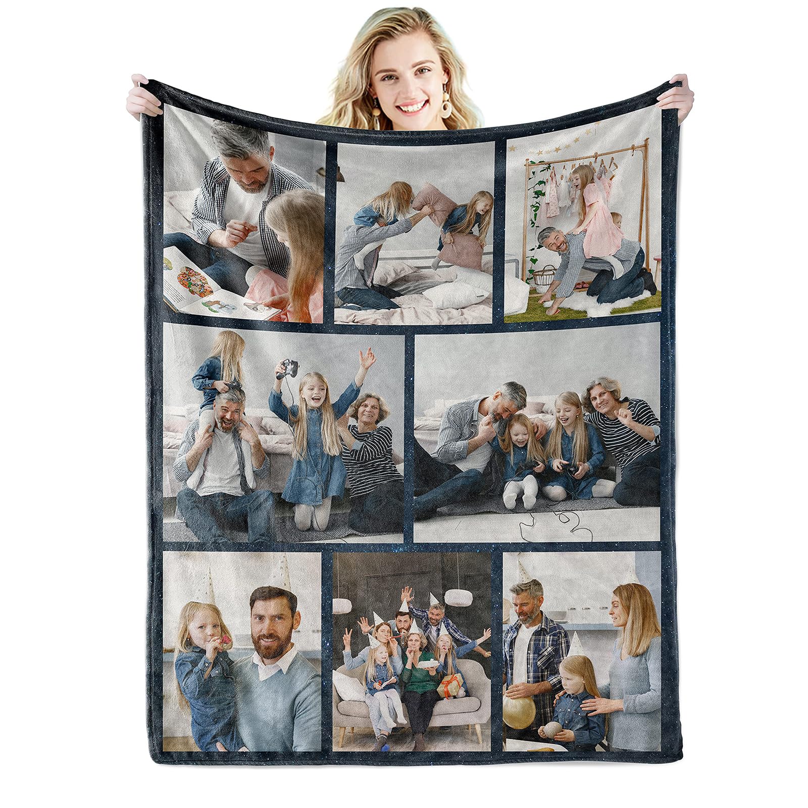 Couverture personnalisée pour bébé yky plaid jet de glouton imprimé photo