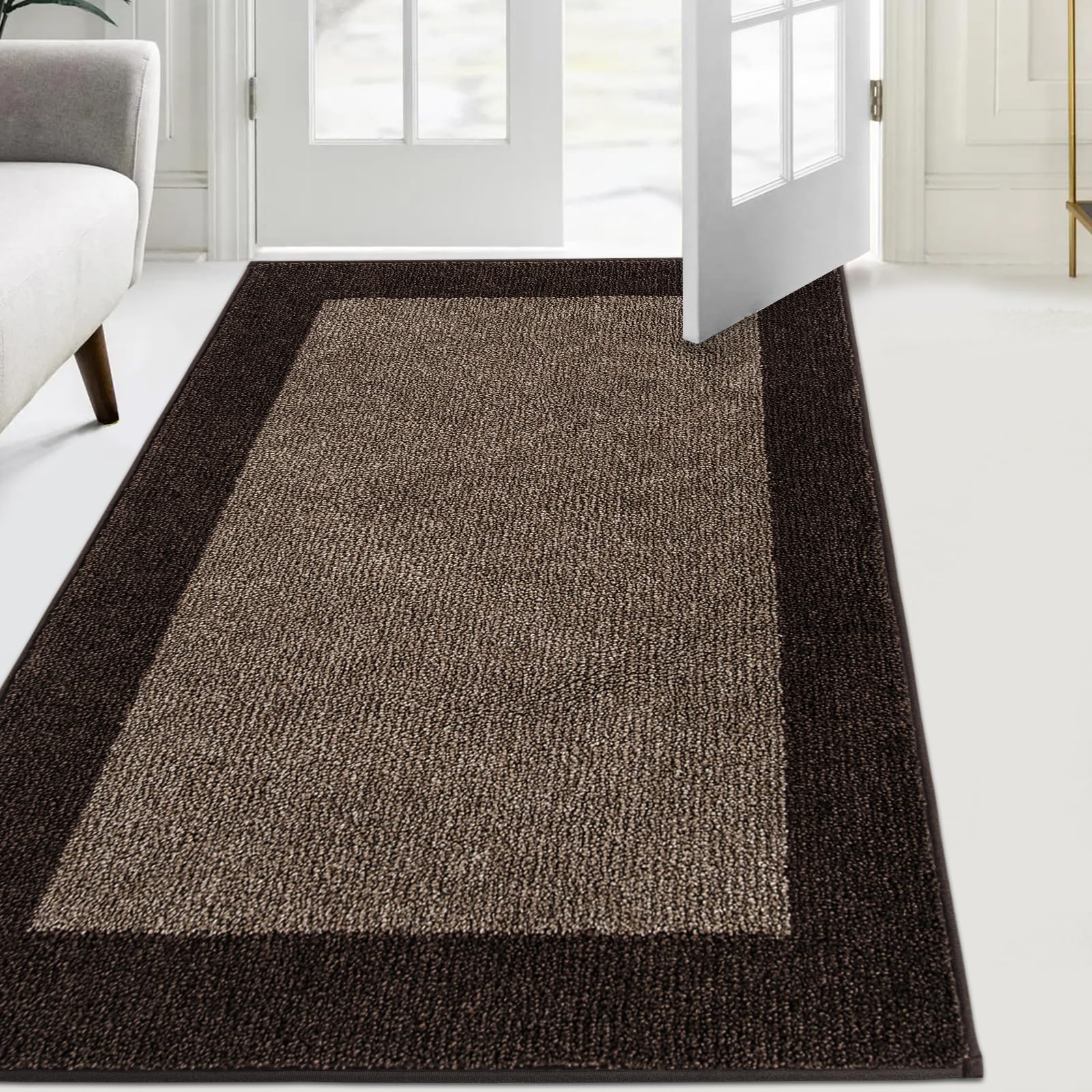 FCSDETAIL Schmutzfangmatte Innen, rutschfeste Fußmatte, waschbar Sauberlaufmatte, absorbierend Fussmatte für Hund, Eingang, Haustür