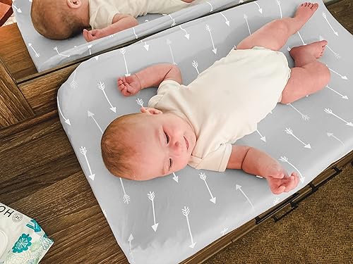 Miniatura 2 de Funda para cambiador Paquete de 4 fundas para cambiador de bebé de primera calidad Funda para cambiador de niño o niña Jersey puro lavable a