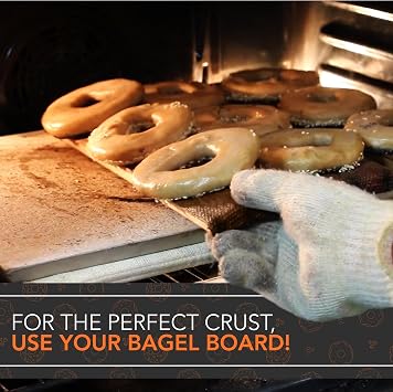Bagel Baking Boards 3-Pack | 15.7 x 3.5 x 0.8 Burlap Covered Cedar Boards | Bagel Boards for Baking Bagels | Food Grade Burlap & Cedar| Perfect for New York Style Bagel Making