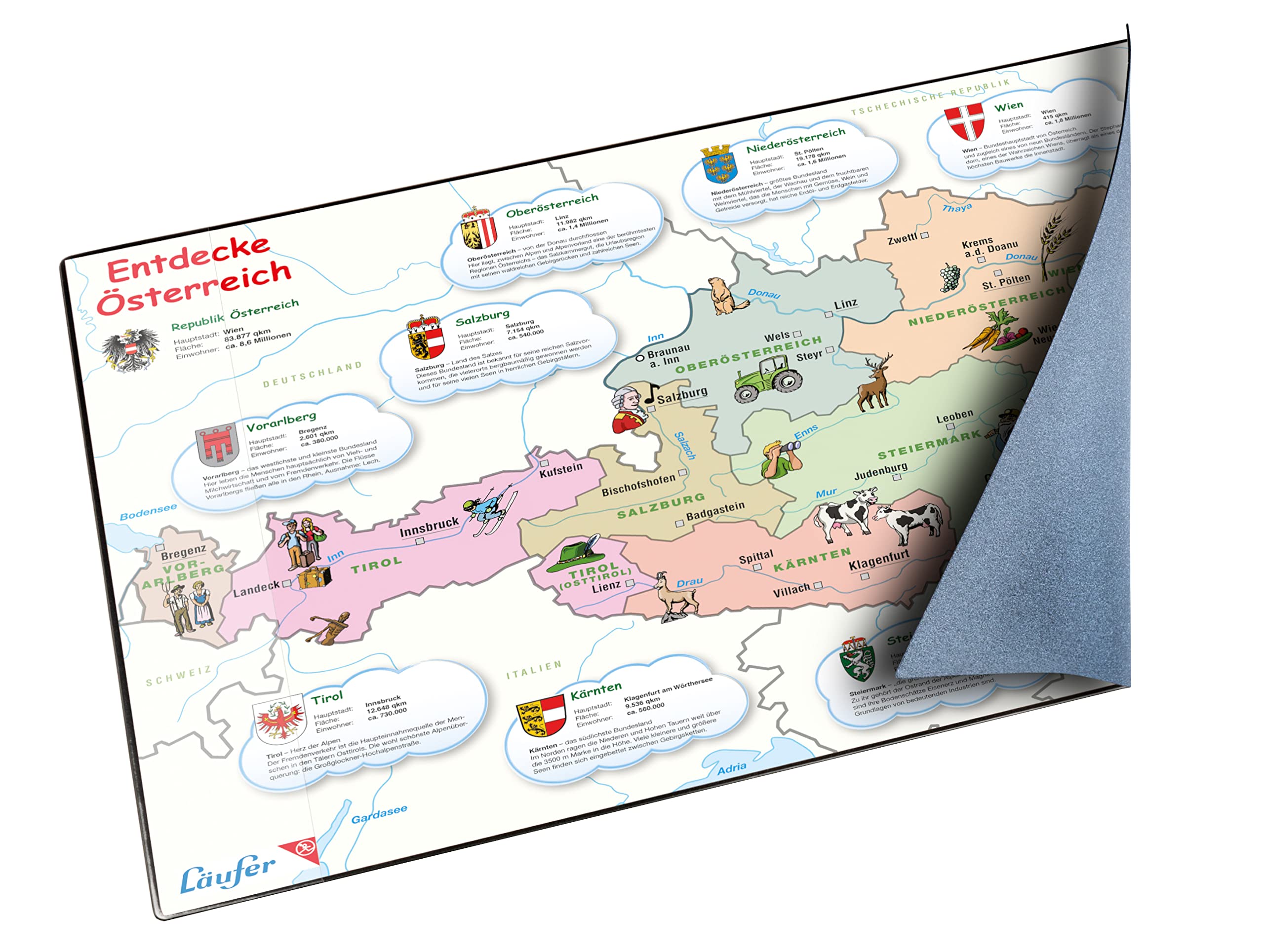 Sous Main Bureau Carte Du Monde Acheter Läufer 45344 Sous Main Carte Découvre La Suisse, Antidérapant Avec De Suisse Pour Les Enfants, 40x53 Cm ? Comparer Chez Sous Main Enfant