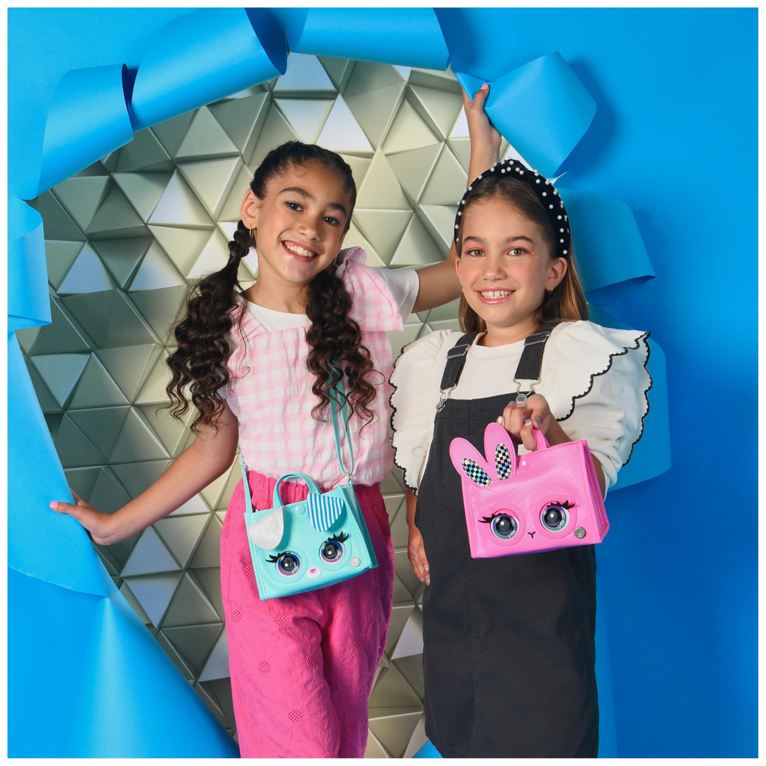 PURSE PETS - TOTE BAG CHIOT - ANIMAL INTERACTIF FORMAT SAC À MAIN - Sac pour Enfant Chien Interactif Qui Cligne Des Yeux - À L'Epaule Ou En Bandoulière- Sons Et Modes De Jeu - Jouet Enfant 4 Ans Et +