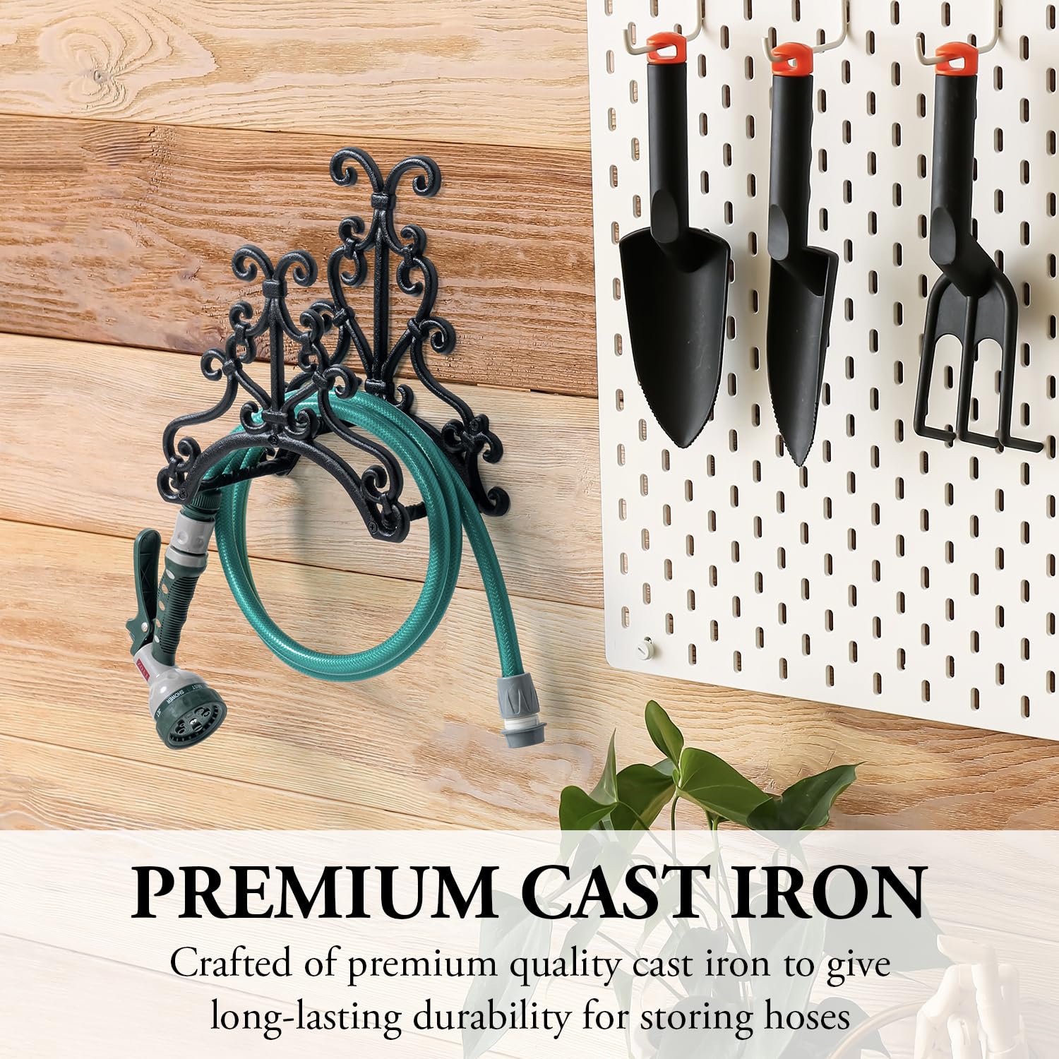 Hose Holder Wall Mounted Hose Holder Garden Hose Holder Brown Cast Iron