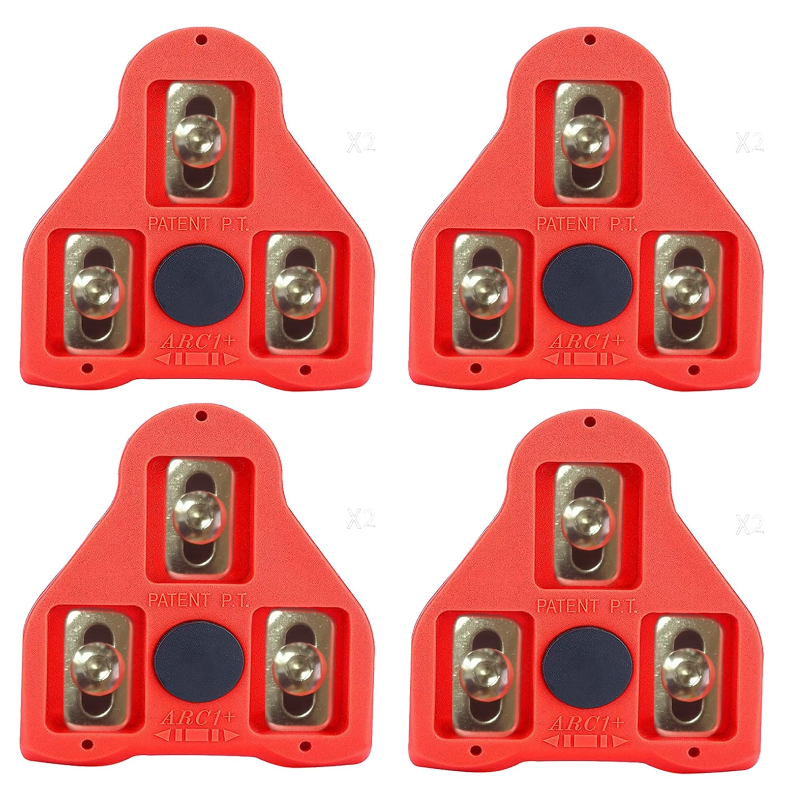 DBXIIART Bike Cleats,2 Pairs Compatible with Peloton Look Delta 9 Degree Float Cleat Set Bikes Pedals