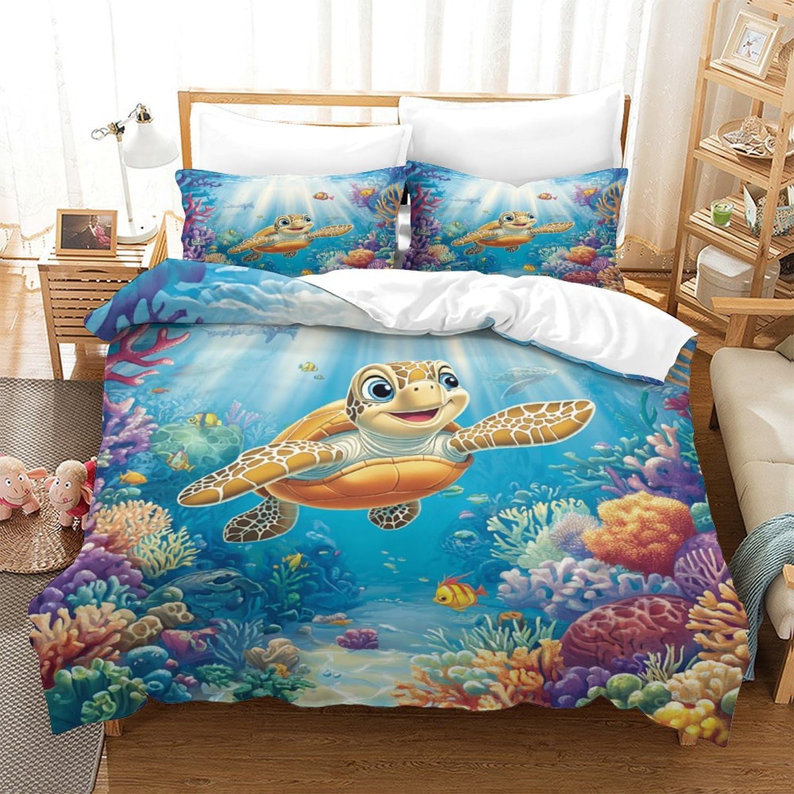 Parure de lit 3D science-fiction microfibre douce et finitions premium