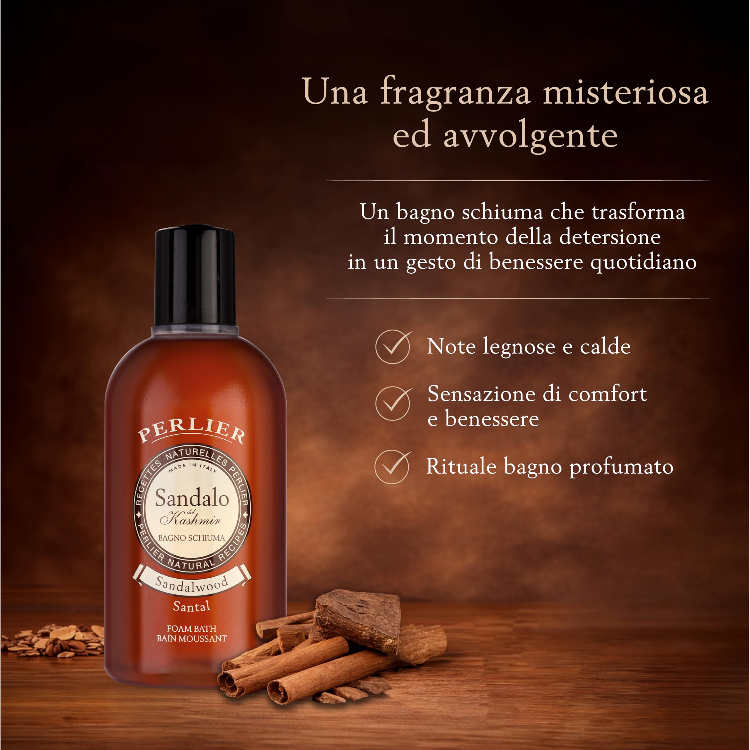 Perlier Sandalwood Płyn do Kąpieli, 500 ml