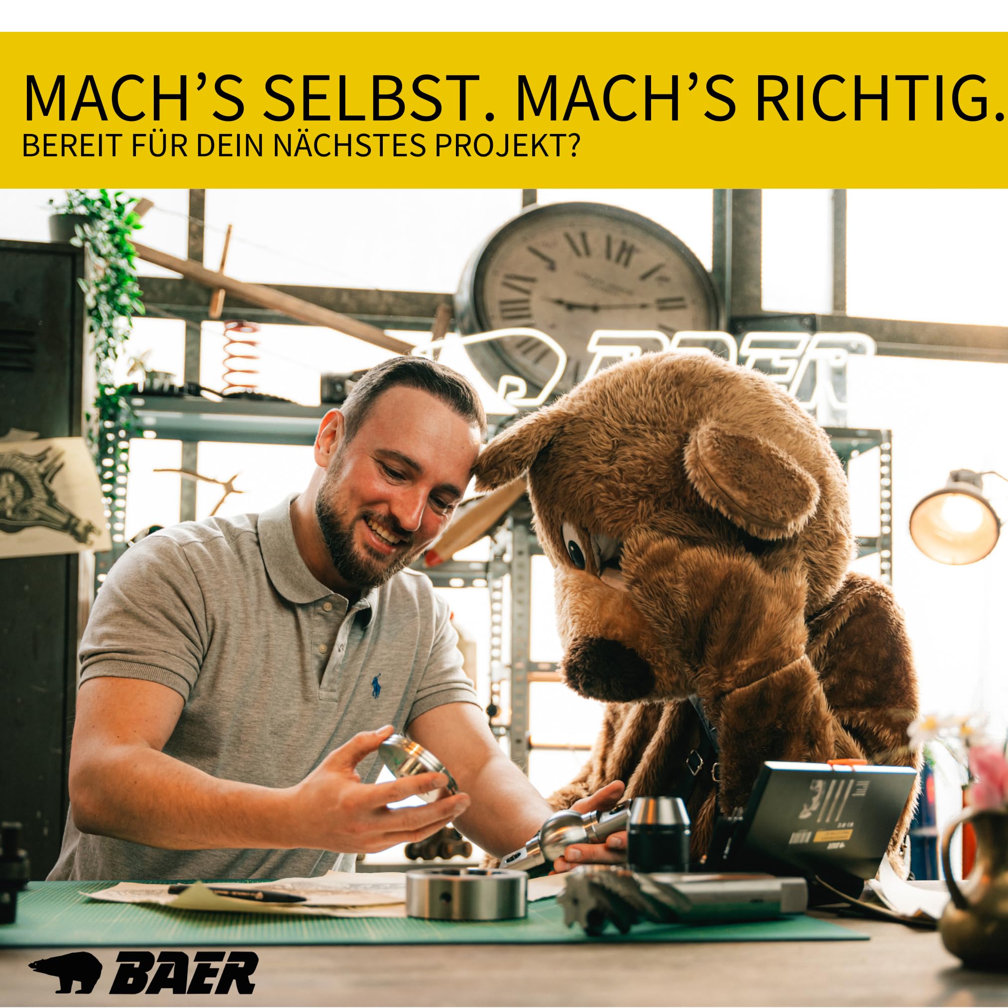 BAER Gewindeschneider Set M3-M12 HSSE | Maschinengewindebohrer Sackloch mit Kernlochbohrer | Gewindeschneidsatz metrisch | Profi Gewindebohrer Set Innengewinde Stahl Werkstatt Industrie