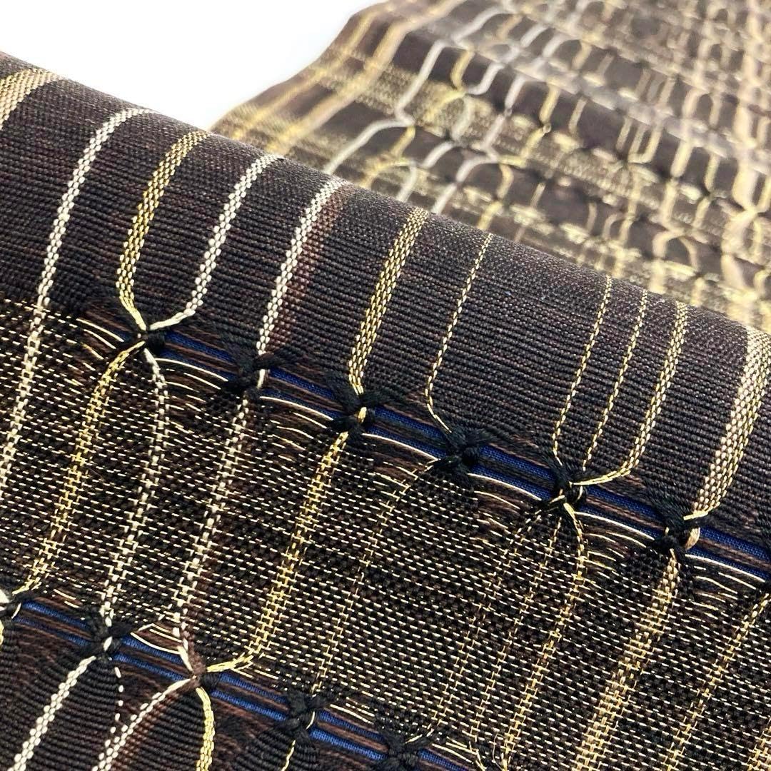 和物館-瑞月 F24378正絹 しゃれ袋帯長尺 全通 美 洒落袋 金糸.015ktj