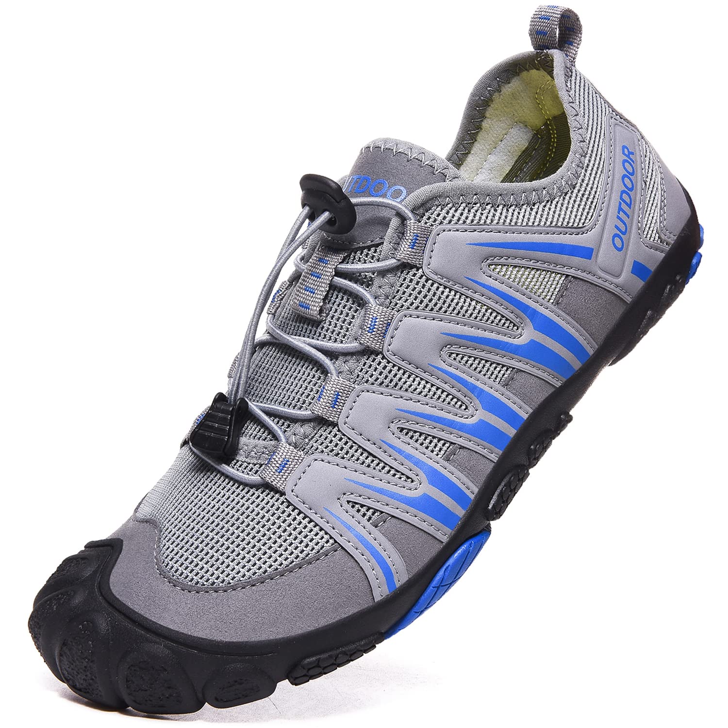 Dhinash Escarpines para Hombre Barefoot Zapatos de Agua Secado Rápido Antideslizante Zapatillas de Agua Aire Libre Zapatillas de Deportes Acuáticos Zapatos de Playa Verano 36-46EU