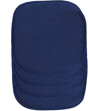 Set of 4 Chair Cushion with Ties for Dining Chairs, Comfort and Softness Cushions Memory Foam Seat Pads for Home Room Kitchen Office Garden Patio Blue,40x40cm