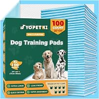 YOPETKI 100 Pack Extra Large 28x34 Dog Pee Pads - Super Absorbent, Leak-Proof Quick-Dry XL Puppy Potty Training Pads for Dogs Puppies Seniors