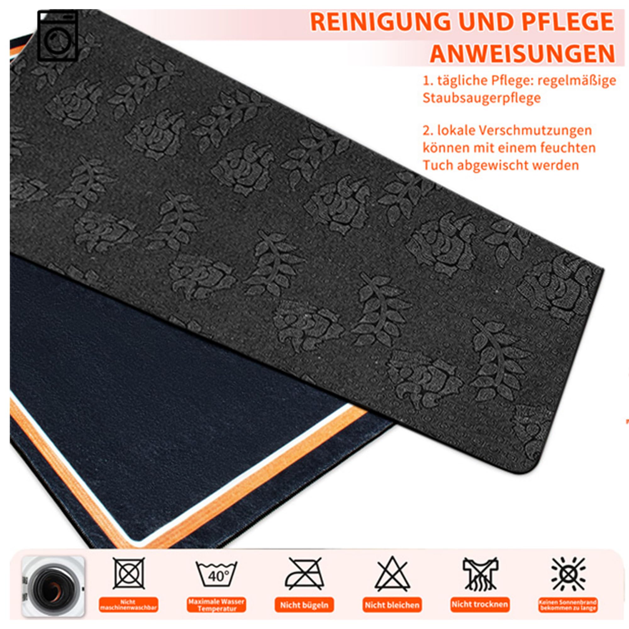 OUUTMEE Tappeti per batteria Tappeto per percussioni, motivo musicale rettangolare professionale (122 x 182 cm)