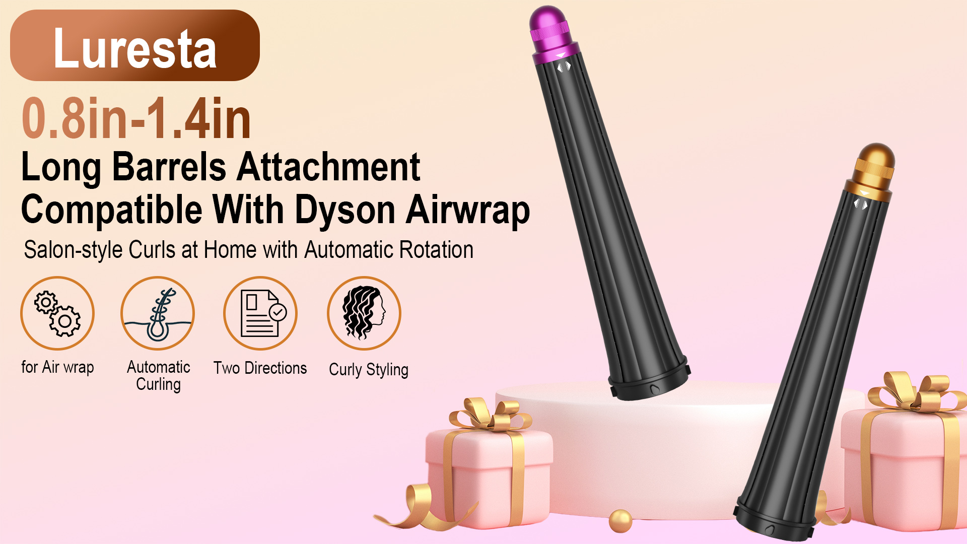 Dyson conical Airwrap barrel 0.8” Amazon.com: ZEPHBLOW Long Conical Barrel for Dyson Airwrap  main image 2