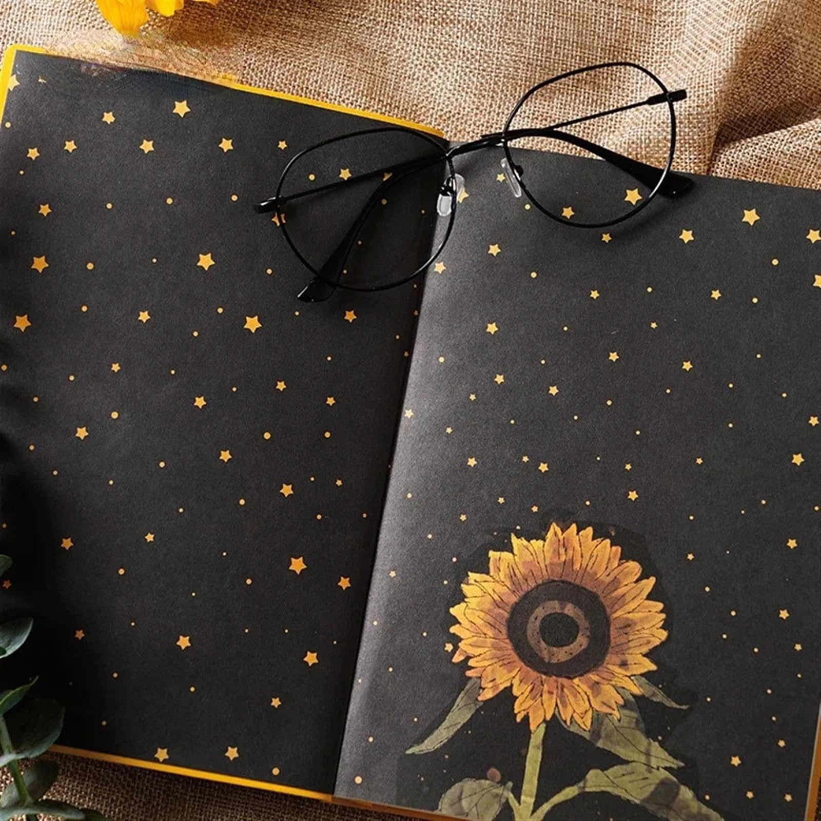 Quaderno Blocco Note A5 con Copertina Girasole addensata, Superficie Morbida in Pelle, Semplice taccuino for Conti a Mano for Studenti, Forniture for riunioni for Ufficio Aziendale(Yellow)