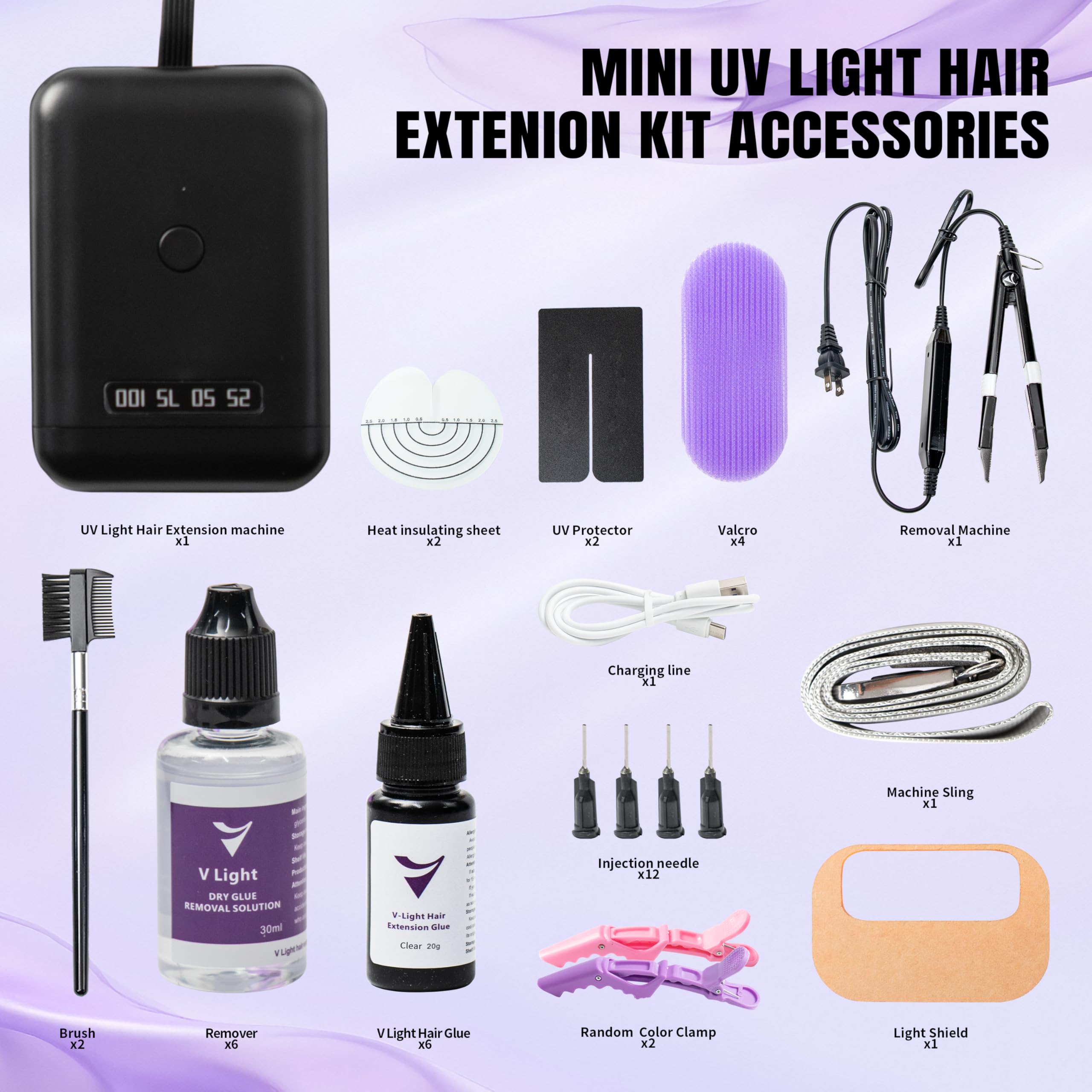 Amazon.com : V Light Hair Extensions Kit Mini– Portable LED  display picture 2