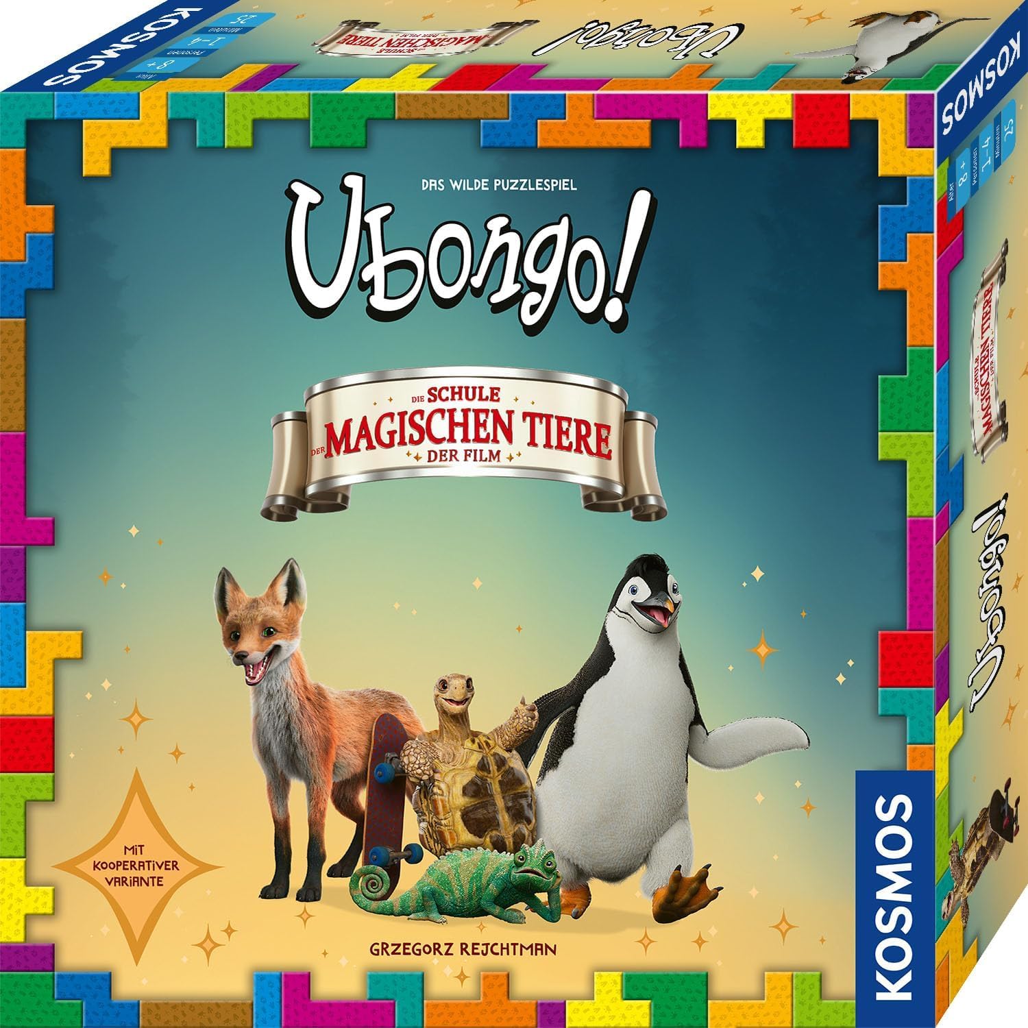 KOSMOS 684501 Ubongo! Die Schule der magischen Tiere, actionreiches Spiel ab 8 Jahre zum Film, Brettspiel für 1-4 Personen, Gesellschaftsspiel