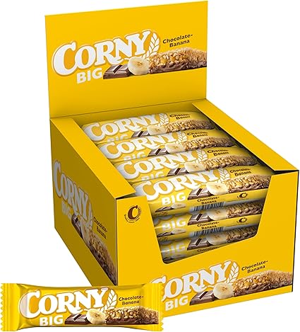 Corny Big Barrita Sin Azúcares Añadidos Sabor Chocolate Banana, Pack 24x50g